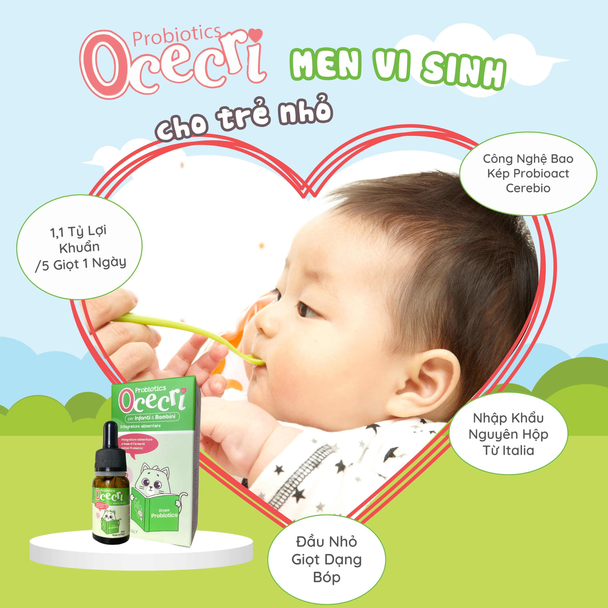 Men vi sinh 10 chủng Ocecri