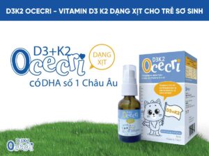 D3K2 Ocecri - Vitamin D3 K2 dạng xịt cho trẻ sơ sinh 1