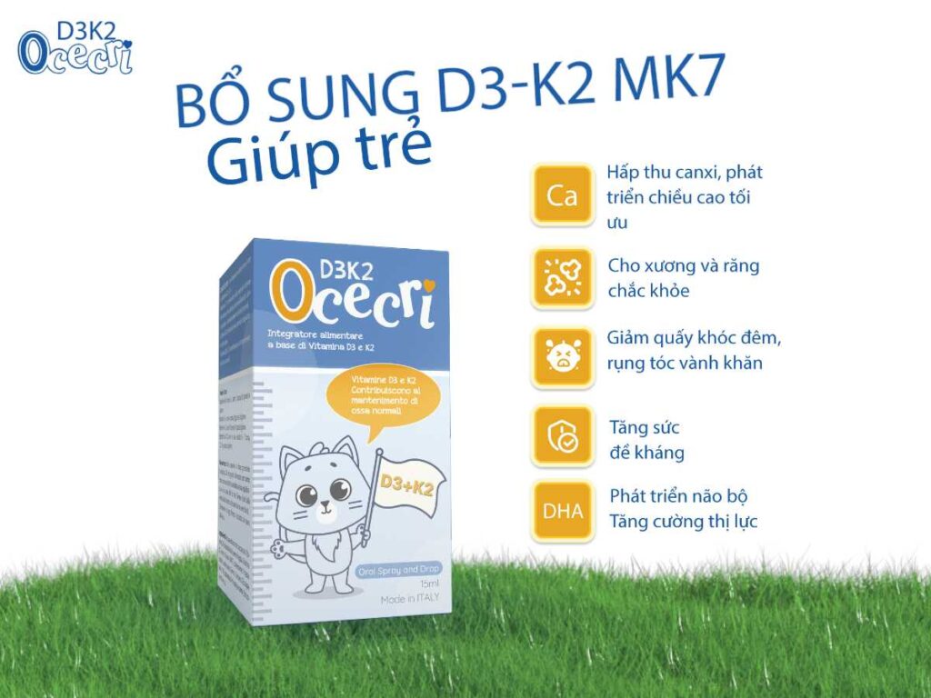 D3K2 Ocecri - Vitamin D3 K2 dạng xịt cho trẻ sơ sinh 6