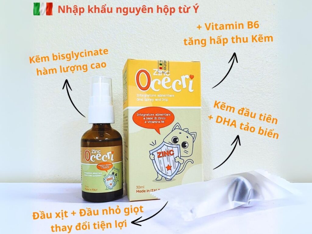 Zinc Ocecri - Kẽm hữu cơ hàng đầu châu âu